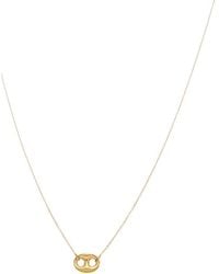 Italian Gold - 10K Puffed Mariner Link Pendant Necklace - Lyst