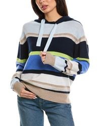 Brodie Cashmere - Striped Cashmere Hoodie - Lyst
