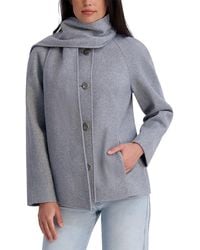 Kensie - Scarf Neck Coat - Lyst