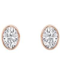 Lab Grown Diamonds - 14k Rose Gold 0.50 Ct. Tw. Lab-grown Diamond Studs - Lyst