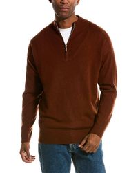SCOTT & SCOTT LONDON - Wool & Cashmere-blend 1/4-zip Mock Sweater - Lyst