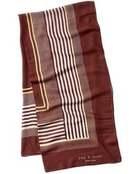Rag & Bone - Pinstripe Silk-Blend Scarf - Lyst