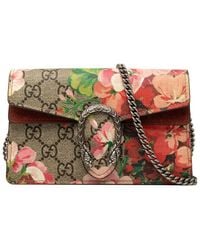 Gucci - Coated/Waterproof Canvas Dionysus Gg Blooms Mini Shoulder Bag (Authentic Pre-Loved) - Lyst