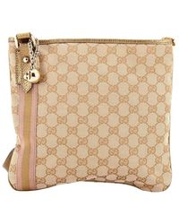 Gucci - Gold GG Canvas Jolicoeur Messenger Bag (authentic Pre-loved) - Lyst