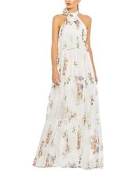 Mac Duggal - Floral Tiered Bow Gown - Lyst