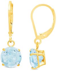 MaxColor - 10k 3.60 Ct. Tw. Aquamarine Dangle Earrings - Lyst