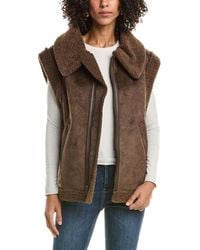 Frye - Faux Sherpa Vest - Lyst