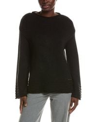 Halston - Long Sleeve Crew Neck Sweater - Lyst