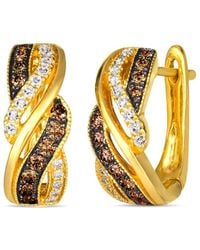 Le Vian - Le Vian Chocolate & Honey 14k 0.53 Ct. Tw. Diamond Earrings - Lyst
