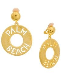 Kenneth Jay Lane - 22K Plated Hoop Earrings - Lyst