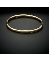 Italian Gold - 14k Polished Hinged Bangle - Lyst