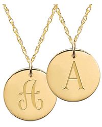 Jane Basch - 22K Over Double Sided Initial Necklace -Z) - Lyst
