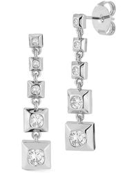 Chloe and Madison - Jewelry Cz Graduated Drop Earrings - Lyst