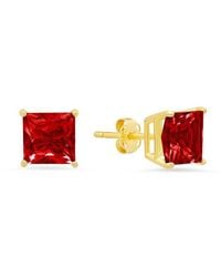 MaxColor - 14k 3.20 Ct. Tw. Lab-grown Ruby Studs - Lyst