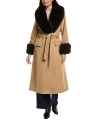 Pascale La Mode - Trim Trench Wool-Blend Long Coat - Lyst