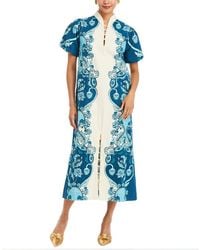 mestiza - Elliana Printed Barong Midi Dress - Lyst