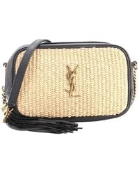 Saint Laurent - Woven Raffia Lou Camera Bag Mini (Authentic Pre-Loved) - Lyst