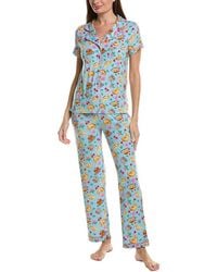 SWEET WHISPERS - 2Pc Notch Collar Top & Pant Pj Set - Lyst