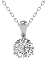 Diana M. Jewels - Diana M. Fine Jewelry 14k 3.00 Ct. Tw. Lab Grown Diamond Solitaire Pendant - Lyst