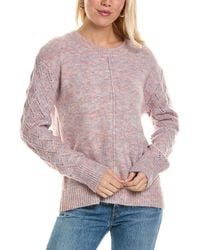 Joseph A - Diamond Stitched Sleeve Sweater - Lyst