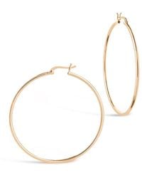 Sterling Forever - 14k Rose Gold Vermeil Hoops - Lyst