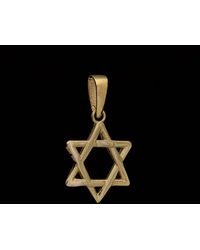 Italian Gold - 14k Star Of David Pendant Necklace - Lyst