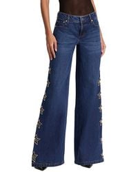 Alice + Olivia - Amazing Low-Rise Embellished Baggy Jean - Lyst