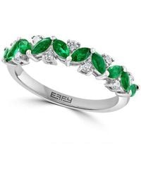 Effy Fine Jewelry - 14K 1.13 Ct. Tw. Diamond & Emerald Ring - Lyst