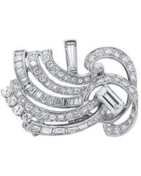Diana M. Jewels - Fine Jewelry Platinum 5.15 Ct. Tw. Diamond Brooch - Lyst