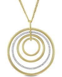 Diamond Select Cuts - 14K Two-Tone 1.26 Ct. Tw. Diamond Circle Necklace (Authentic Pre-Owned) - Lyst