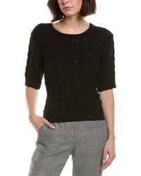FRAME - Frame The Sequin Gathered Sweater - Lyst