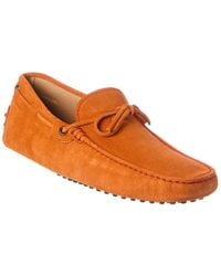 Tod's - New Laccetto New Gommini Suede Loafer - Lyst