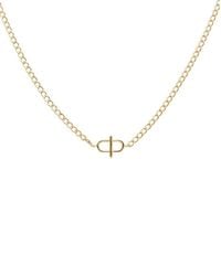 Italian Gold - 10K Oval & Bar Adjustable Choker Necklace - Lyst