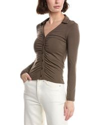 Rag & Bone - Lucy Ruched Polo Shirt - Lyst