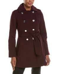 Kensie - Double Breasted Softshell Jacket - Lyst