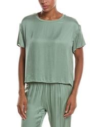 PERFECTWHITETEE - Delphine Luxe Satin Crewneck T-shirt - Lyst