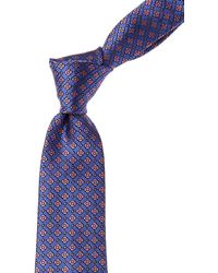 Canali - Blue & Pink Silk Tie - Lyst