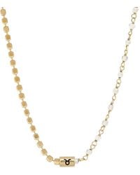 Karma and Luck - Plated Crystal Quartz Beaded Necklace - Lyst