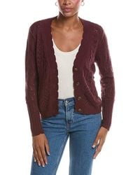 Autumn Cashmere - Stitchery Patchwork V-Neck Cardigan - Lyst