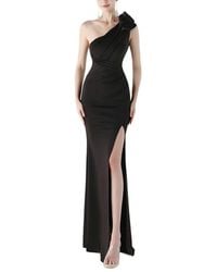 KALINNU - Solid One Shoulder Maxi Dress - Lyst