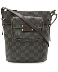 Loewe - Black Coated/waterproof Canvas Anagram Shoulder Bag (authentic Pre- Loved) - Lyst