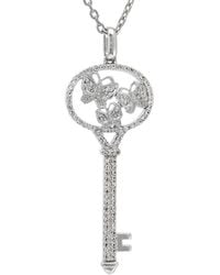 Gemstones - 0.45 Ct. Tw. Diamond & Topaz Key Necklace - Lyst