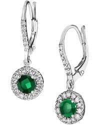 Diana M. Jewels - Fine Jewelry 14k 1.52 Ct. Tw. Diamond & Emerald Earrings - Lyst