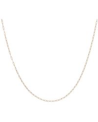 Italian Gold - 10K Rose 1.2Mm Solid Paperclip Necklace - Lyst