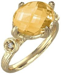 Reiss - 14K 2.39 Ct. Tw. Diamond & Citrine Cocktail Ring - Lyst