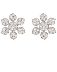 Suzy Levian - 14k 0.13 Ct. Tw. Diamond Snowflake Earrings - Lyst