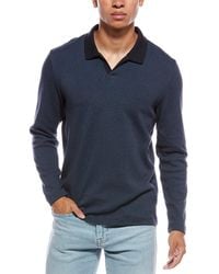 Vince - Bicolor Rib Johnny Collar Polo Sweater - Lyst