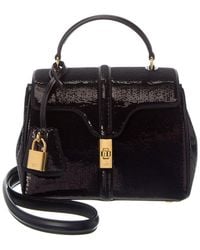 Celine - 16 Mini Sequin Leather Satchel - Lyst