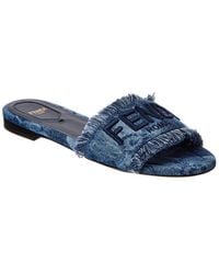 Fendi - Sunshine Denim Sandal - Lyst