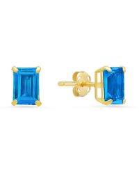 MaxColor - 14k 2.00 Ct. Tw. Blue Topaz Studs - Lyst